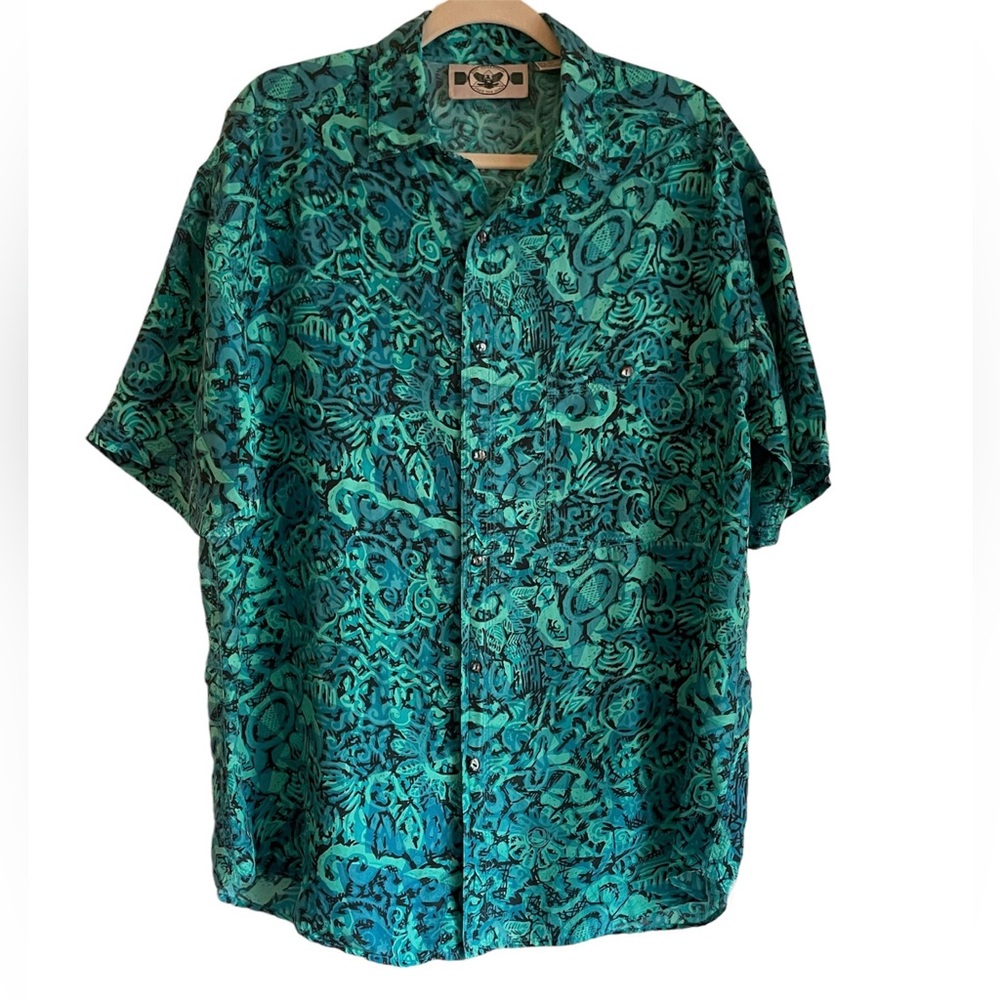 High Advantage Silk Short Sleeve Button-Up
